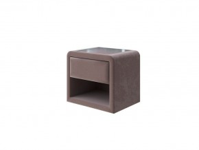 PROxSON Тумба Cube (Ткань: Велюр Shaggy Chocolate) 52x41 в Ревде - revda.mebel-74.com | фото