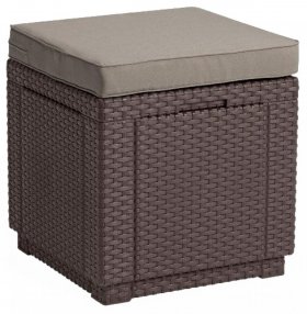 Пуфик Куб с подушкой (Cube with cushion) графит - прохладный серый в Ревде - revda.mebel-74.com | фото