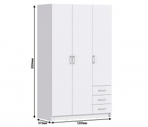 Шкаф 3 дверный Терра СБ-2797 (Белый) в Ревде - revda.mebel-74.com | фото