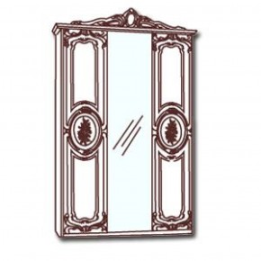 Шкаф 3-х дверный с зеркалами (01.143) Роза (беж) в Ревде - revda.mebel-74.com | фото