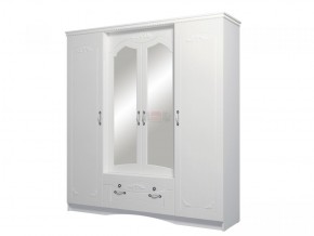 Шкаф 4-х дверный для одежды и белья Ольга-10 МДФ в Ревде - revda.mebel-74.com | фото