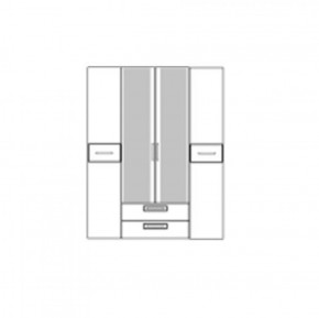 Шкаф 4-х дверный с ящиками М-1 Серия Вега (с зеркалом) в Ревде - revda.mebel-74.com | фото
