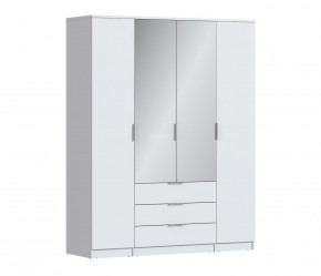 Шкаф 4х дверный с зеркалами Николь СБ-2595/1 (Белый) в Ревде - revda.mebel-74.com | фото