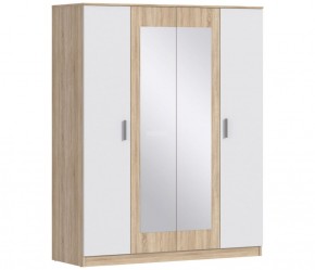 Шкаф 4х дверный с зеркалами Уют СБ-2750/1 (Дуб Сонома/Белый) в Ревде - revda.mebel-74.com | фото
