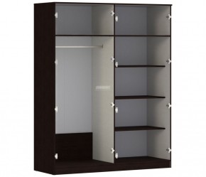 Шкаф 4х дверный с зеркалами Уют СБ-2750/1.Н (Венге/Паллада) в Ревде - revda.mebel-74.com | фото