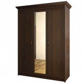 Шкаф для одежды 3-дверный с зеркалом №671 Флоренция Дуб оксфорд в Ревде - revda.mebel-74.com | фото