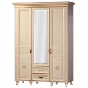 Шкаф для одежды 3-х дверный №470 Марлен Кремовый белый в Ревде - revda.mebel-74.com | фото