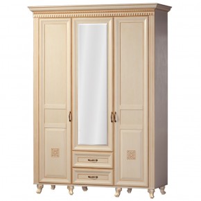 Шкаф для одежды 3-х дверный №470 Марлен Кремовый белый в Ревде - revda.mebel-74.com | фото