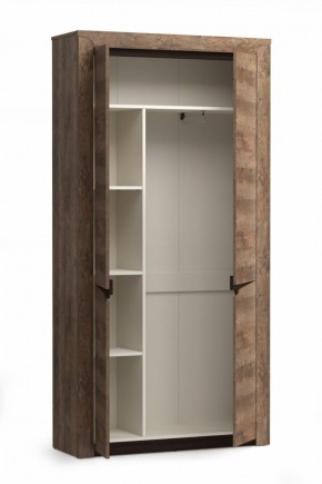 Шкаф для одежды 33.18 "Лючия" (бетон пайн белый / венге / белый) в Ревде - revda.mebel-74.com | фото