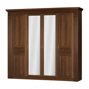 Шкаф для одежды 4-дверный №203 "Лючия" Дуб оксфорд в Ревде - revda.mebel-74.com | фото