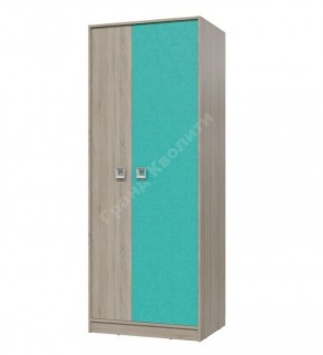 Шкаф для одежды Сити (Арт. 6-9411) Дуб Сонома/Аква в Ревде - revda.mebel-74.com | фото
