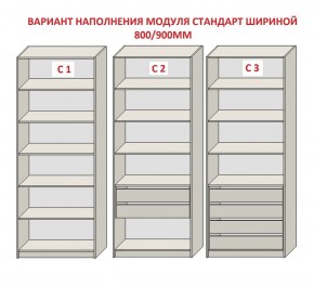 Шкаф распашной серия «ЗЕВС» (PL3/С1/PL2) в Ревде - revda.mebel-74.com | фото