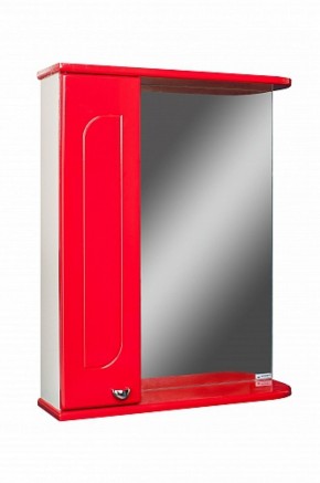 Шкаф-зеркало Радуга Красный 50 левый АЙСБЕРГ (DA1122HZR) в Ревде - revda.mebel-74.com | фото