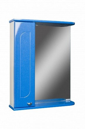 Шкаф-зеркало Радуга Синий металлик 55 левый АЙСБЕРГ (DA1129HZR) в Ревде - revda.mebel-74.com | фото
