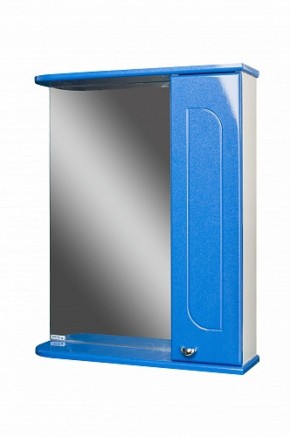 Шкаф-зеркало Радуга Синий металлик 55 правый АЙСБЕРГ (DA1129HZR) в Ревде - revda.mebel-74.com | фото