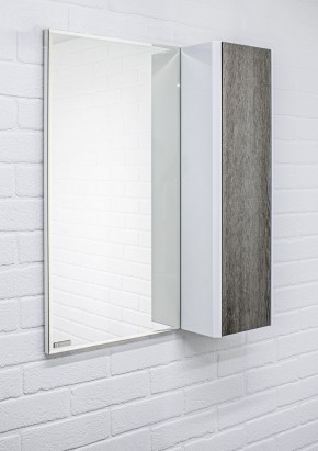 Шкаф-зеркало Uno 60 Дуб серый левый/правый Домино (DU1503HZ) в Ревде - revda.mebel-74.com | фото