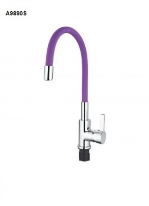 Смеситель для кухни с силиконовым изливом A9890S (Фиолетовый) в Ревде - revda.mebel-74.com | фото
