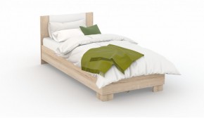 Спальня Аврора Кровать 120 со встроенным основанием под матрас Дуб сонома/Белый в Ревде - revda.mebel-74.com | фото