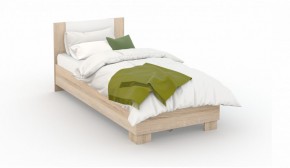 Спальня Аврора Кровать 90 со встроенным основанием под матрас Дуб сонома/Белый в Ревде - revda.mebel-74.com | фото