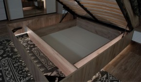 Спальня Джулия Кровать 160 МИ с подъемным механизмом Дуб крафт серый в Ревде - revda.mebel-74.com | фото
