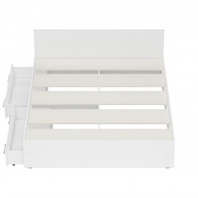 Стандарт Кровать с ящиками 1600, цвет белый, ШхГхВ 163,5х203,5х70 см., сп.м. 1600х2000 мм., без матраса, основание есть в Ревде - revda.mebel-74.com | фото