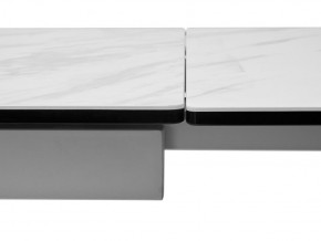 Стол BELLUNO 160 MARBLES KL-99 Белый мрамор матовый, итальянская керамика/ белый каркас, ®DISAUR в Ревде - revda.mebel-74.com | фото