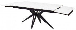 Стол FORIO 160 MATT WHITE MARBLE SOLID CERAMIC / BLACK, ®DISAUR в Ревде - revda.mebel-74.com | фото