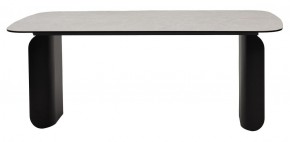 Стол NORD 200 TL-102 Бежевый мрамор, испанская керамика / черный каркас, ®DISAUR в Ревде - revda.mebel-74.com | фото