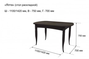 Стол раскладной Ялта (опоры массив цилиндрический) в Ревде - revda.mebel-74.com | фото