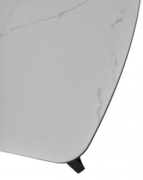 Стол RASMUS 160 TL-45 Белый мрамор, испанская керамика / черный каркас, ®DISAUR в Ревде - revda.mebel-74.com | фото