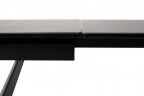 Стол RIETI 200 NERO KL-116 Черный мрамор матовый, итальянская керамика/ черный каркас, ®DISAUR в Ревде - revda.mebel-74.com | фото