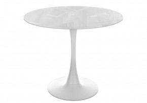 Стол стеклянный Tulip 90x74 super white glass в Ревде - revda.mebel-74.com | фото