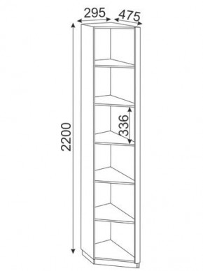 Угловая секция Глэдис М25 (ЯШС/Белый) в Ревде - revda.mebel-74.com | фото