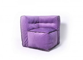 Угловое модульное бескаркасное кресло Комфорт (Фиолет велюр) в Ревде - revda.mebel-74.com | фото