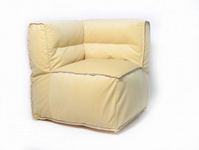 Угловое модульное бескаркасное кресло Комфорт (Желтый велюр) в Ревде - revda.mebel-74.com | фото