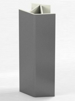Угловое соединение для цоколя 135 гр. h100 мм (Алюминий, Белый, Черный, Сонома) в Ревде - revda.mebel-74.com | фото
