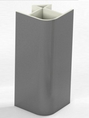 Угловое соединение для цоколя 90 гр. h100 мм (Алюминий, Белый, Черный, Сонома) в Ревде - revda.mebel-74.com | фото