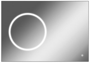 Зеркало Eclipse 100 black с подсветкой Sansa (SE1032Z) в Ревде - revda.mebel-74.com | фото