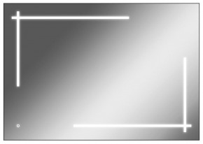 Зеркало Ray 100 black с подсветкой Sansa (SR1035Z) в Ревде - revda.mebel-74.com | фото